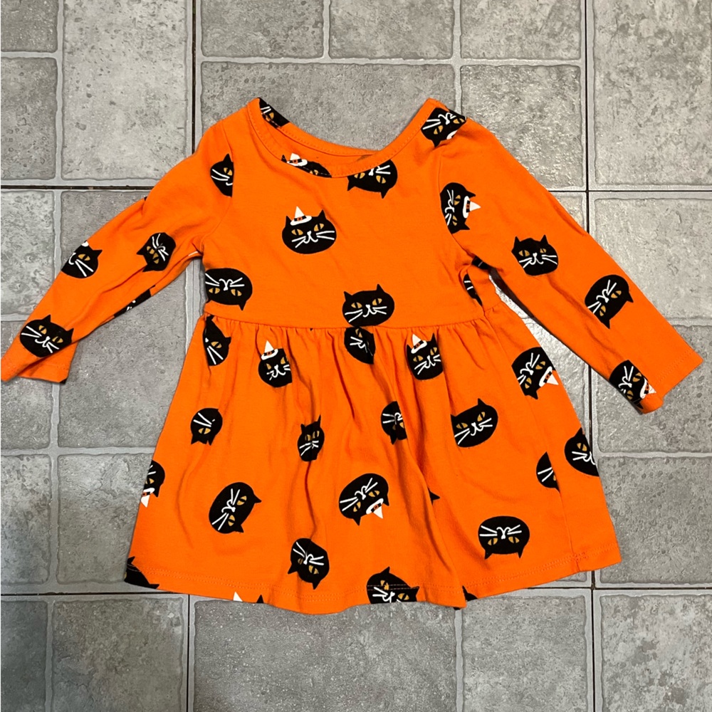 Cat and Jack from target 12M girls Halloween black cat dress